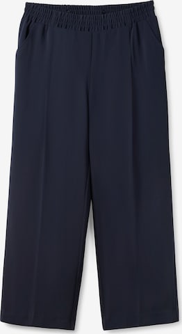 SHEEGO Loose fit Pleat-Front Pants in Blue: front