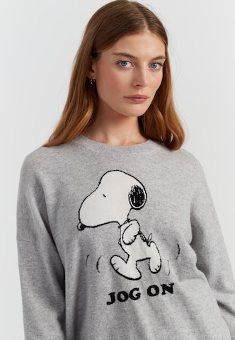 Chinti & Parker Pullover 'Jog On Snoopy' i grå