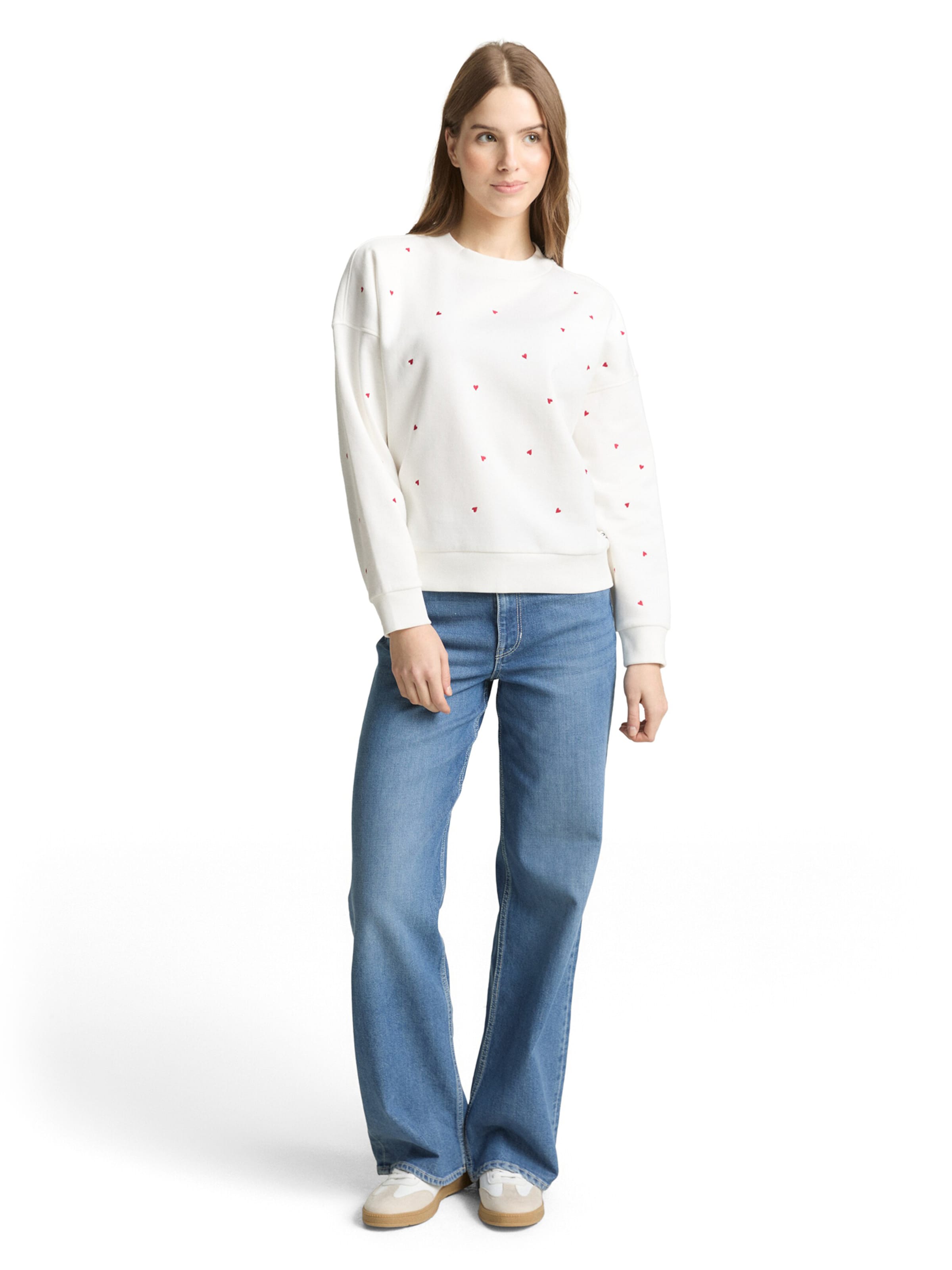Sweat-shirt TOM TAILOR DENIM en blanc
