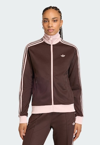Veste de survêtement 'Classic' ADIDAS ORIGINALS en marron : devant