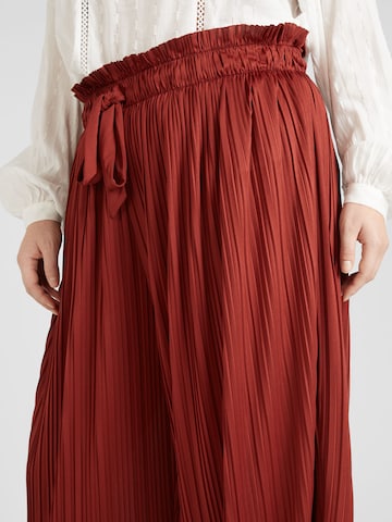 ABOUT YOU Curvy Wide leg Παντελόνι 'Elena' σε καφέ