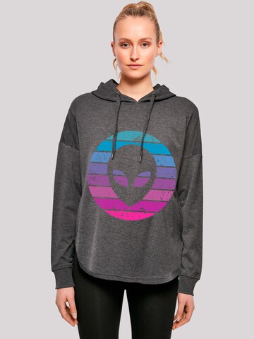 F4NT4STIC Sweatshirt 'Alien Kopf' in Grey: front