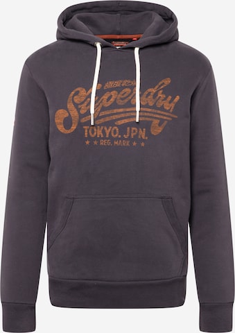 Superdry Sweatshirt 'NOSTALGIA' in Schwarz: predná strana