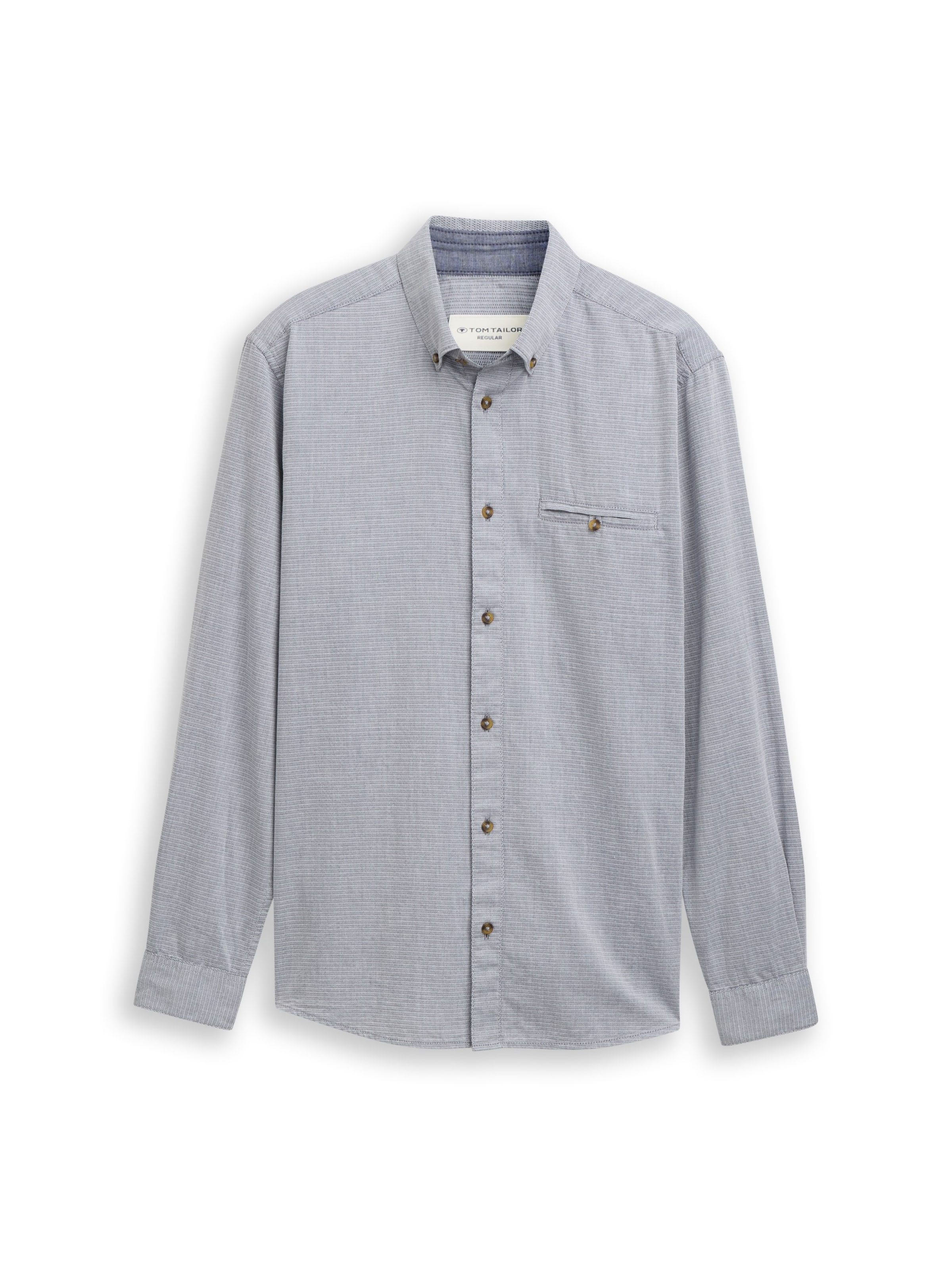 TOM TAILOR Regular fit Πουκάμισο σε μπλε: μπροστά