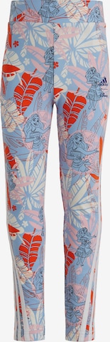 ADIDAS SPORTSWEAR - Skinny Calças de desporto 'Disney Moana' em azul: frente
