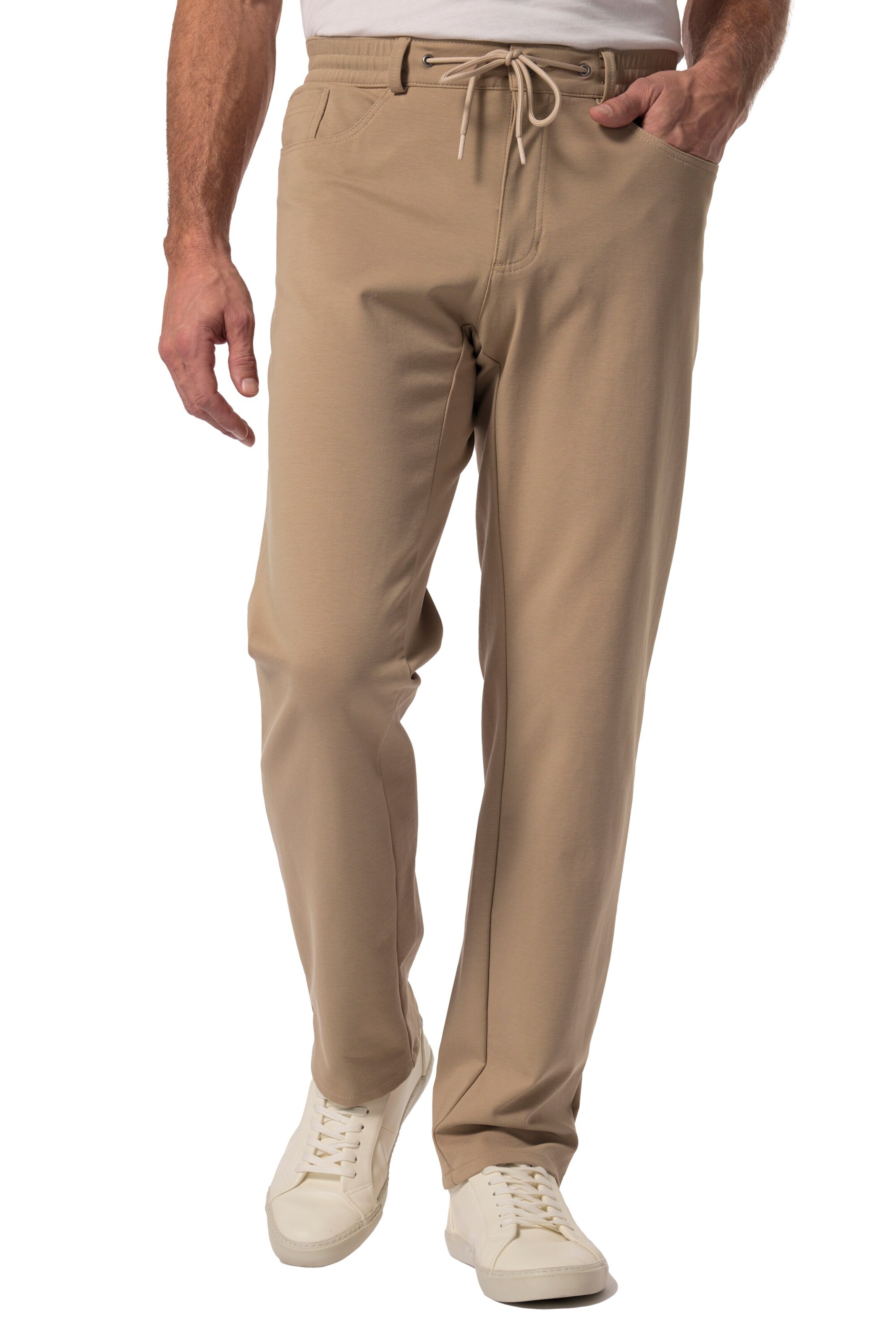 Boston Park Wide leg Chino in Beige: voorkant