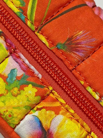 Marylène Madou - Bolsa de maquillaje 'Silk Flowers' en naranja