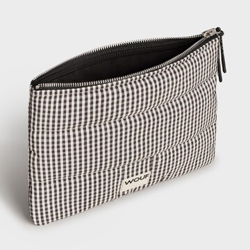 Wouf Toiletry Bag 'Quilted Line' in Brown
