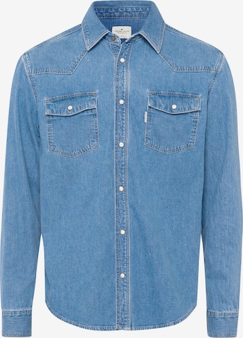 Cross Jeans Regular fit Button Up Shirt ' A 208 ' in Blue: front