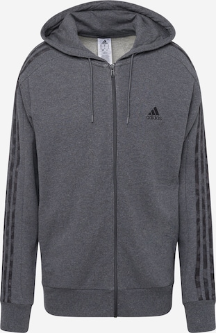 ADIDAS SPORTSWEAR Sports sweat jacket in Grey: front