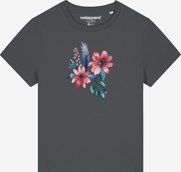 Watapparel Shirt ' Blume in Wasserfarbe' in Grijs: voorkant