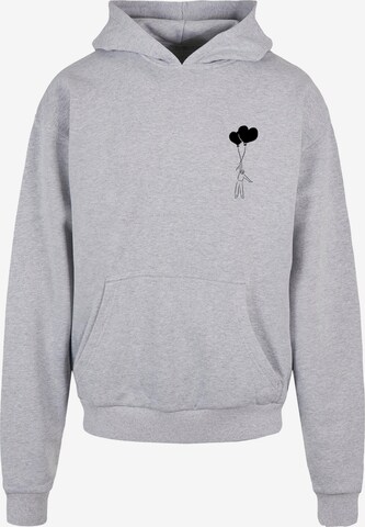 Merchcode Sweatshirt 'Love In The Air' in Grey: front