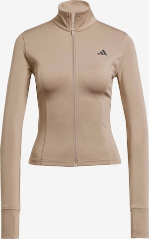 ADIDAS PERFORMANCE Спортивная кофта 'OPT ESS' в Коричневый: спереди