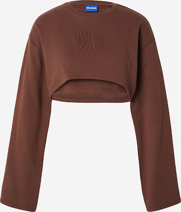 HUGO - Camiseta 'Daleisy_B' en marrón: frente