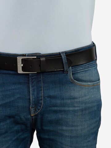 TOM TAILOR Belt 'Calvin' in Black