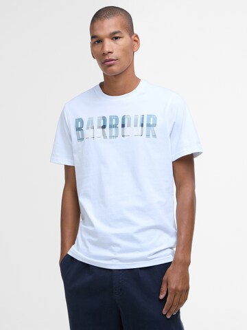 Barbour Shirt 'Thurford' in White: front