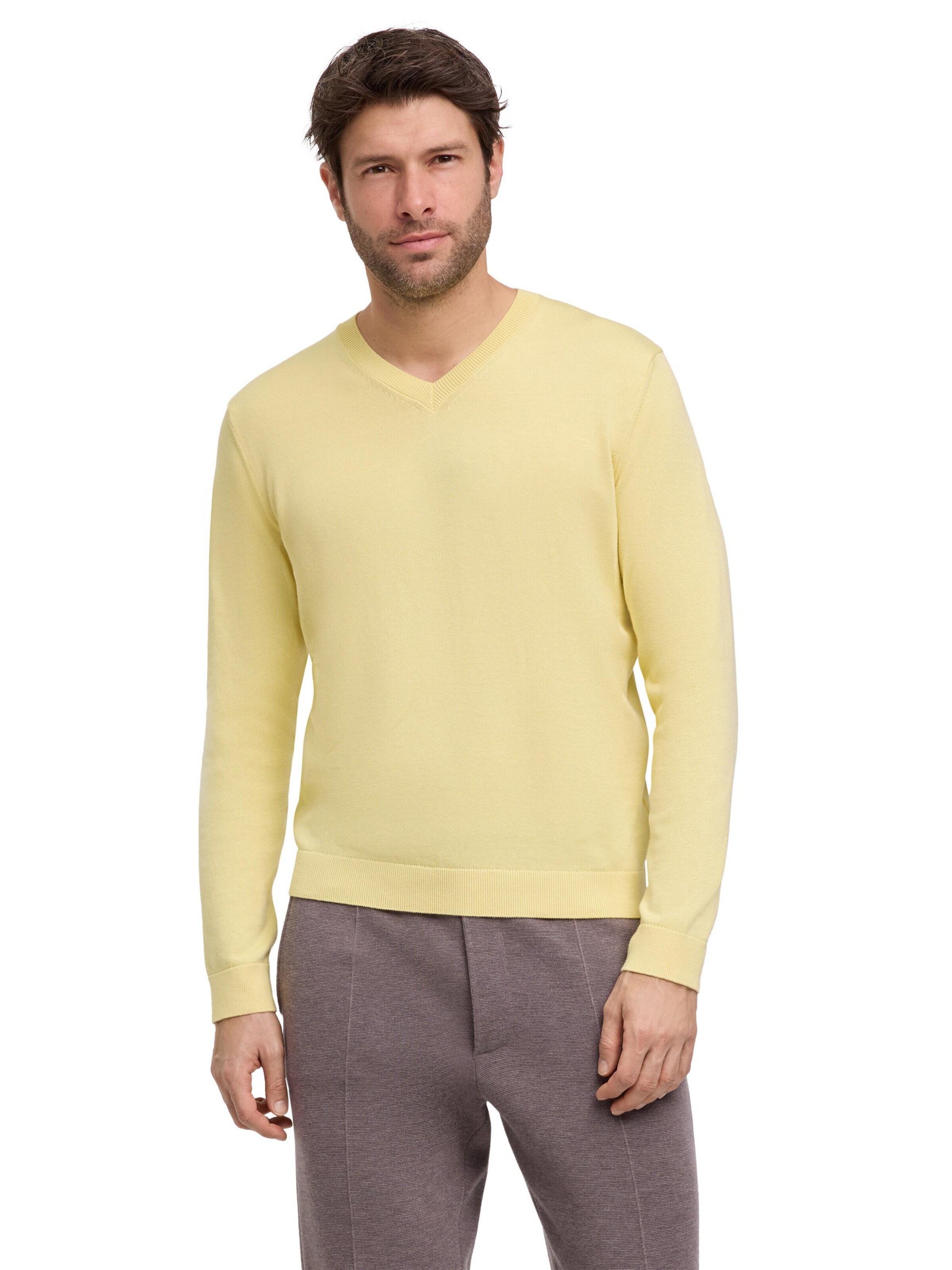FALKE Pullover 'Cotton Knit'‌‌‌‌‌‌ in Gelb: Vorderseite
