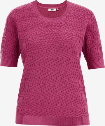 Pull-over WE Fashion en rose : devant