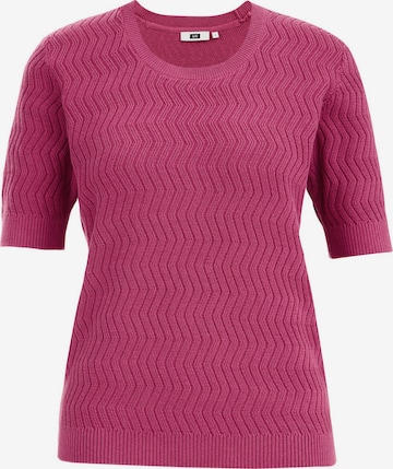 Pull-over WE Fashion en rose : devant