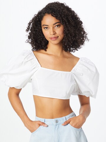 Monki - Blusa em branco: frente