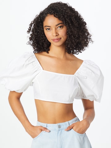 Monki - Blusa en blanco: frente