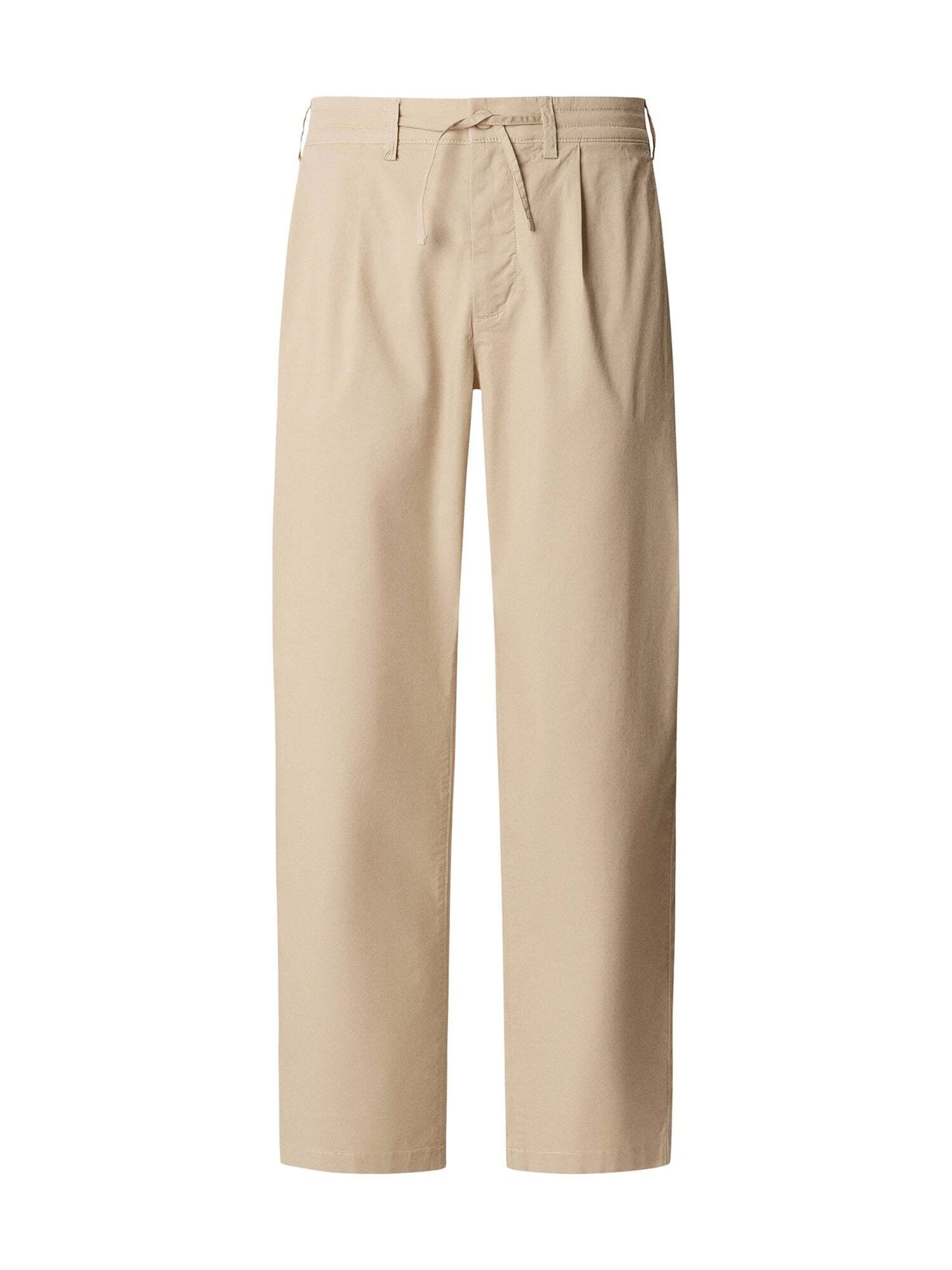 Pepe Jeans Loosefit Hose in Beige: Vorderseite