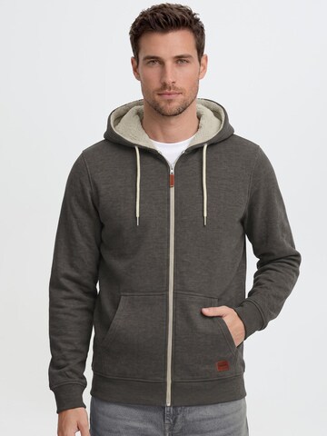 BLEND Sweatjacke 'Hulker Teddy' in Grau: Vorderseite