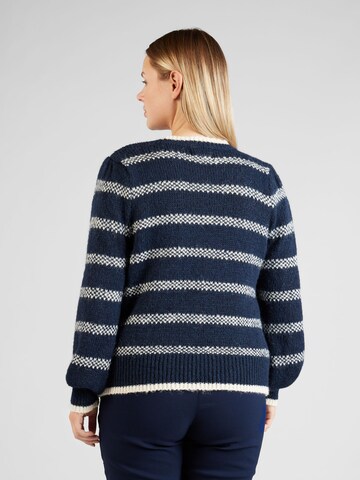 PIECES Curve Pullover 'JADINE' in Blau