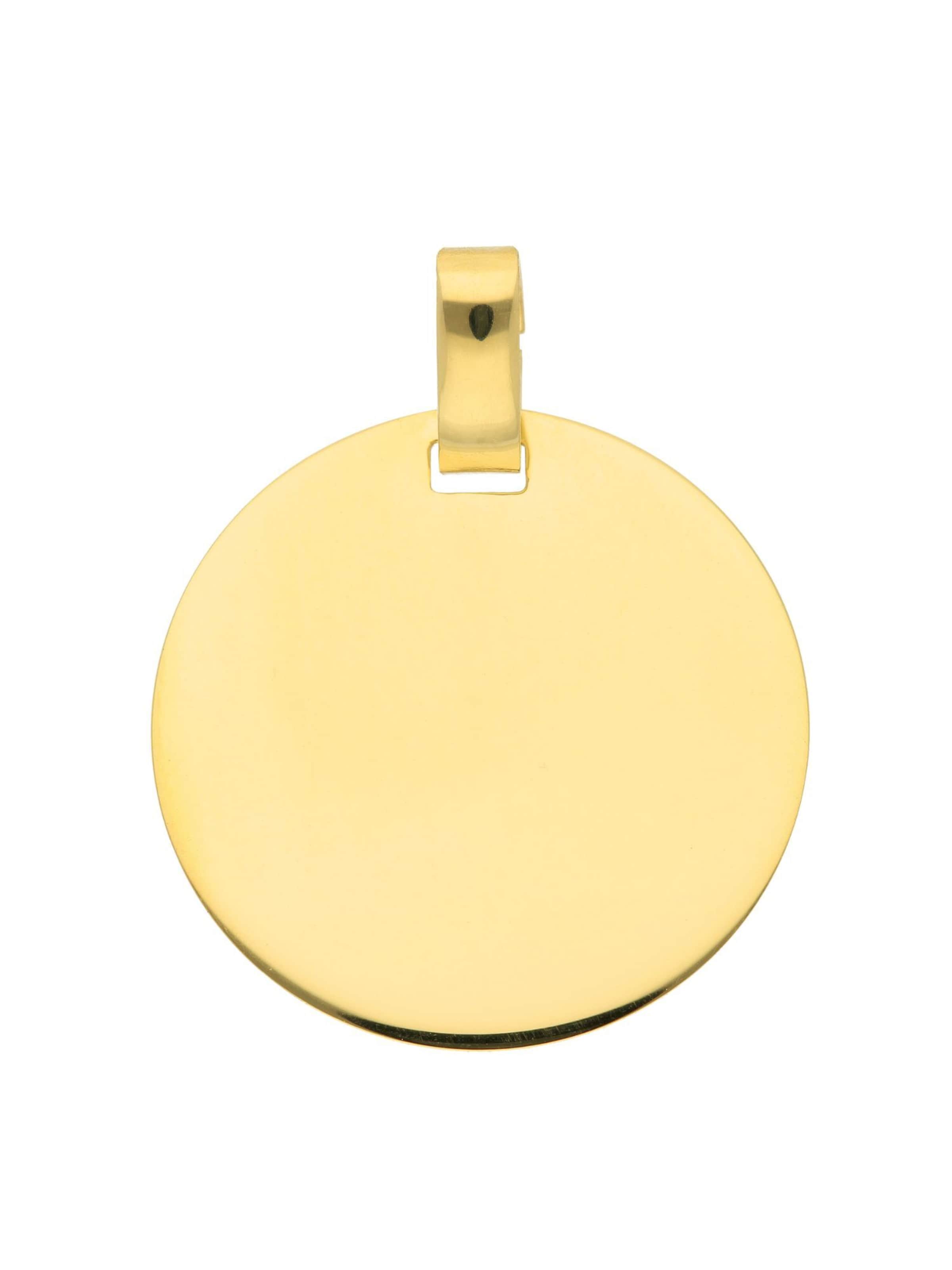 Adelia´s Pendant 'Gravurplatte' in Gold: front