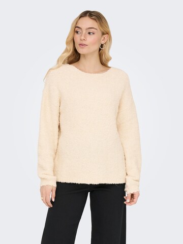 JDY Sweater 'JDYBitten' in Beige: front