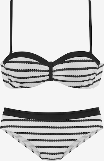 L/C dydžio Bikinis iš LASCANA, spalva – juoda / balta, Prekių apžvalga