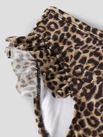 NAME IT Bustier Bikini 'NMFZANIMAL' in Braun