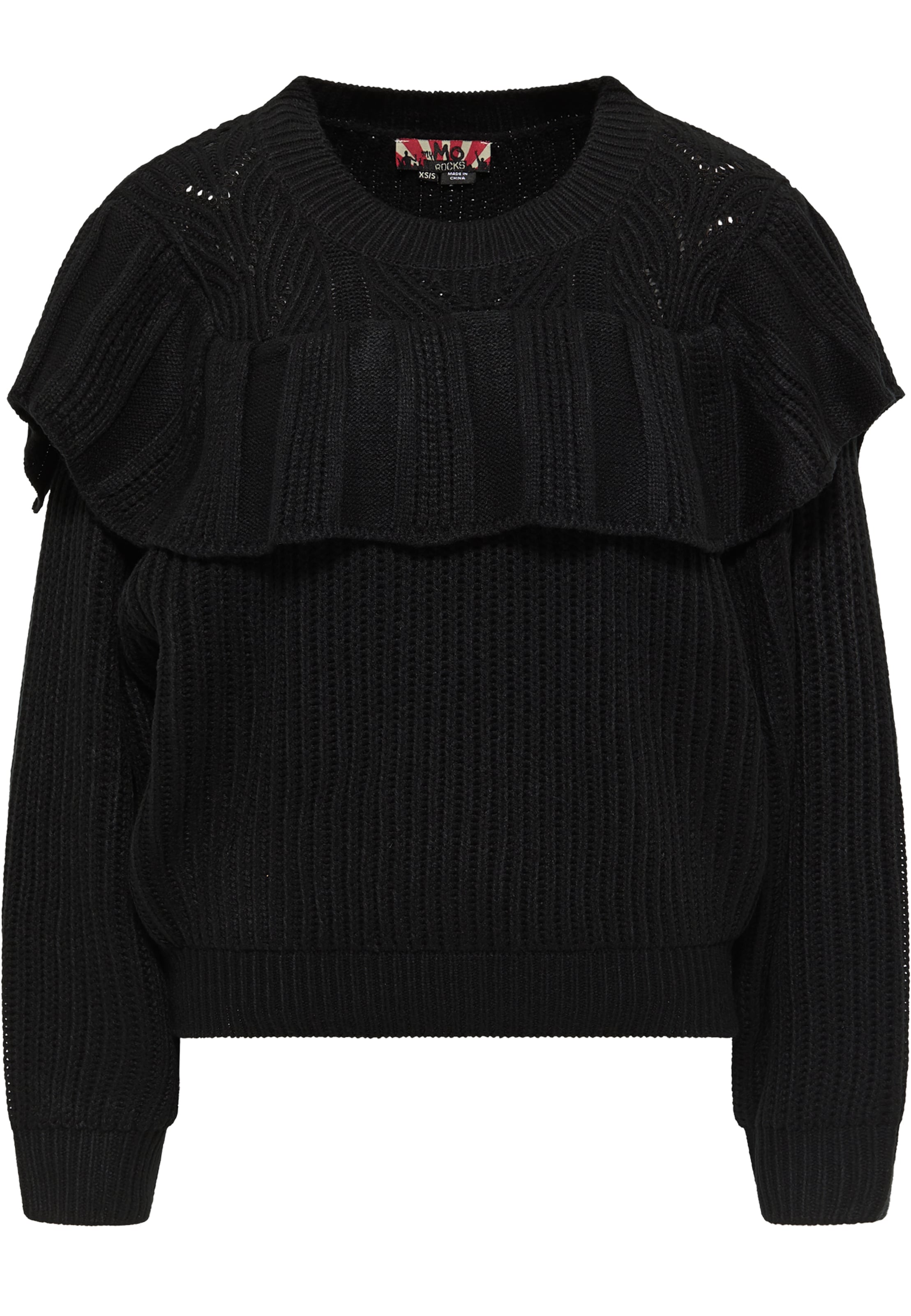 myMo ROCKS Πουλόβερ σε μαύρο: μπροστά
