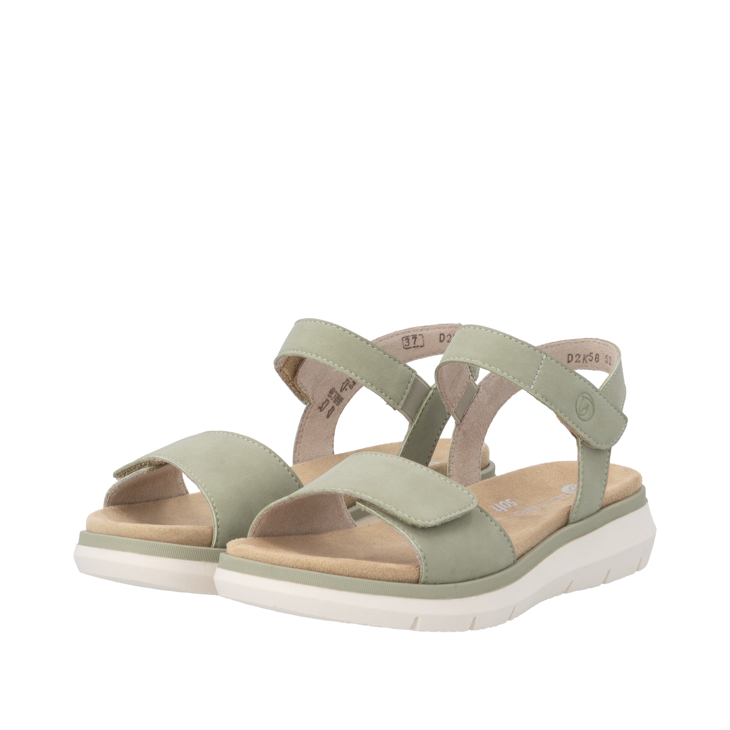 Sandales à lanières 'D2K58' REMONTE en vert