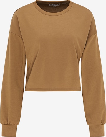 myMo ATHLSR Athletic Sweatshirt in Brown: front
