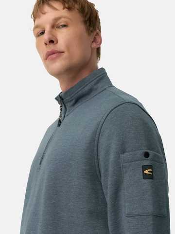 CAMEL ACTIVE Sweatshirt mit Troyerkragen in Blau