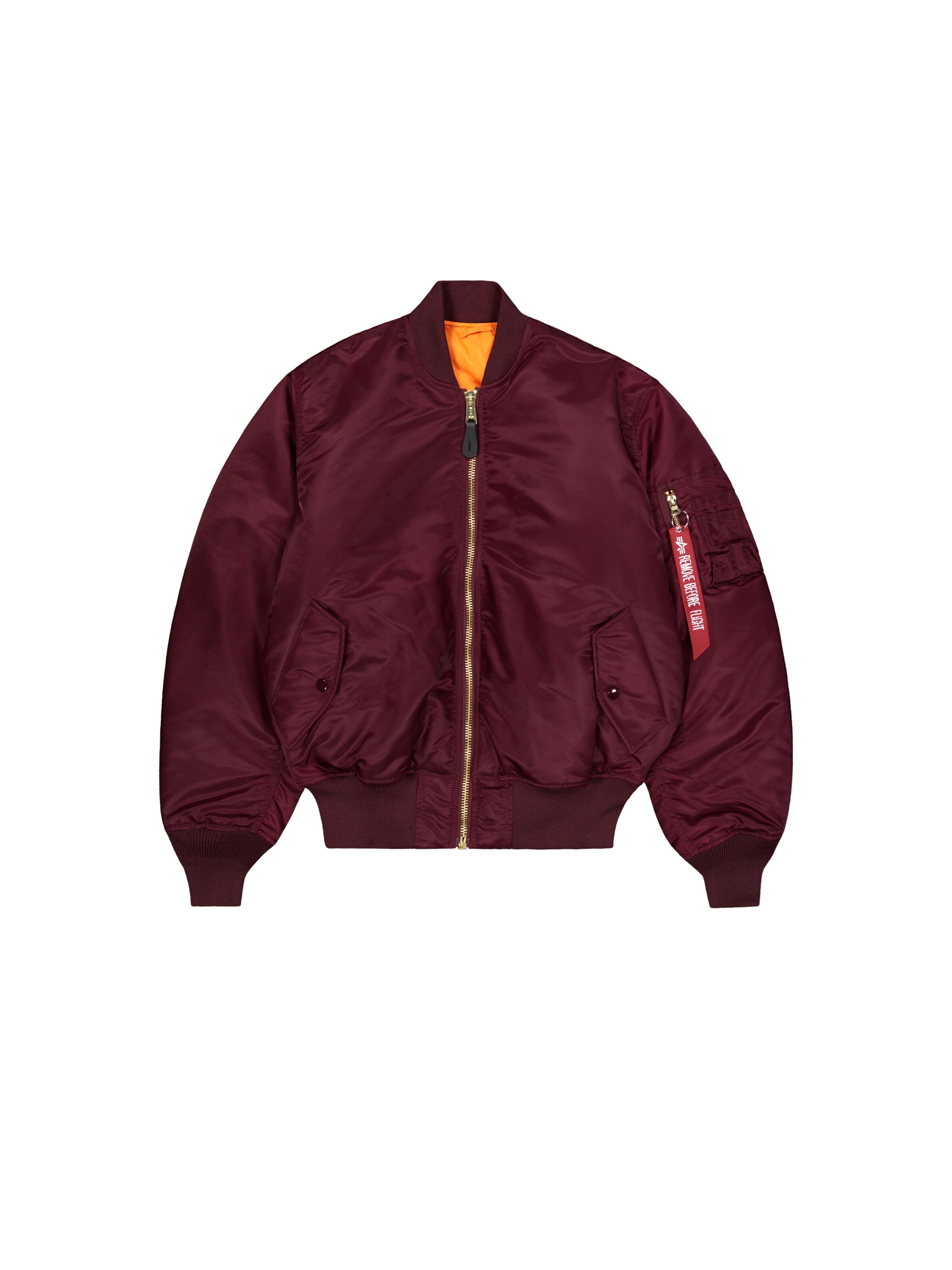 ALPHA INDUSTRIES Between-Season Jacket 'MA-1 Heritage' in M in Dark red, Item view