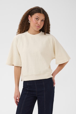 SAINT TROPEZ Sweatshirt 'Sweeney' i hvid: forside