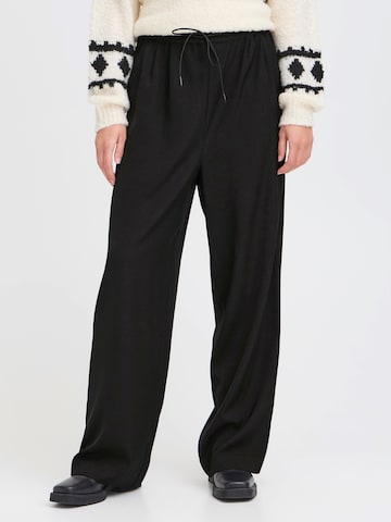 ICHI - regular Pantalón 'IHECALA' en negro: frente