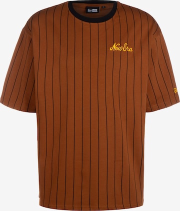 T-Shirt NEW ERA en marron : devant
