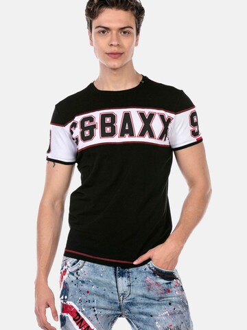 T-Shirt CIPO & BAXX en noir : devant
