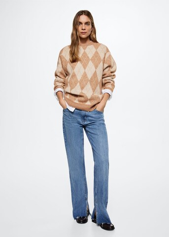 MANGO Sweater 'Rumba' in Brown