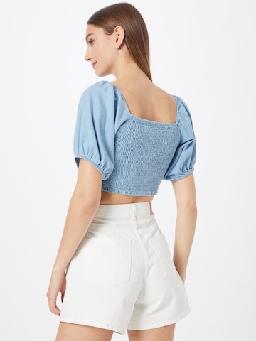 Missguided Shirt 'CHAMBRAY' in Blau