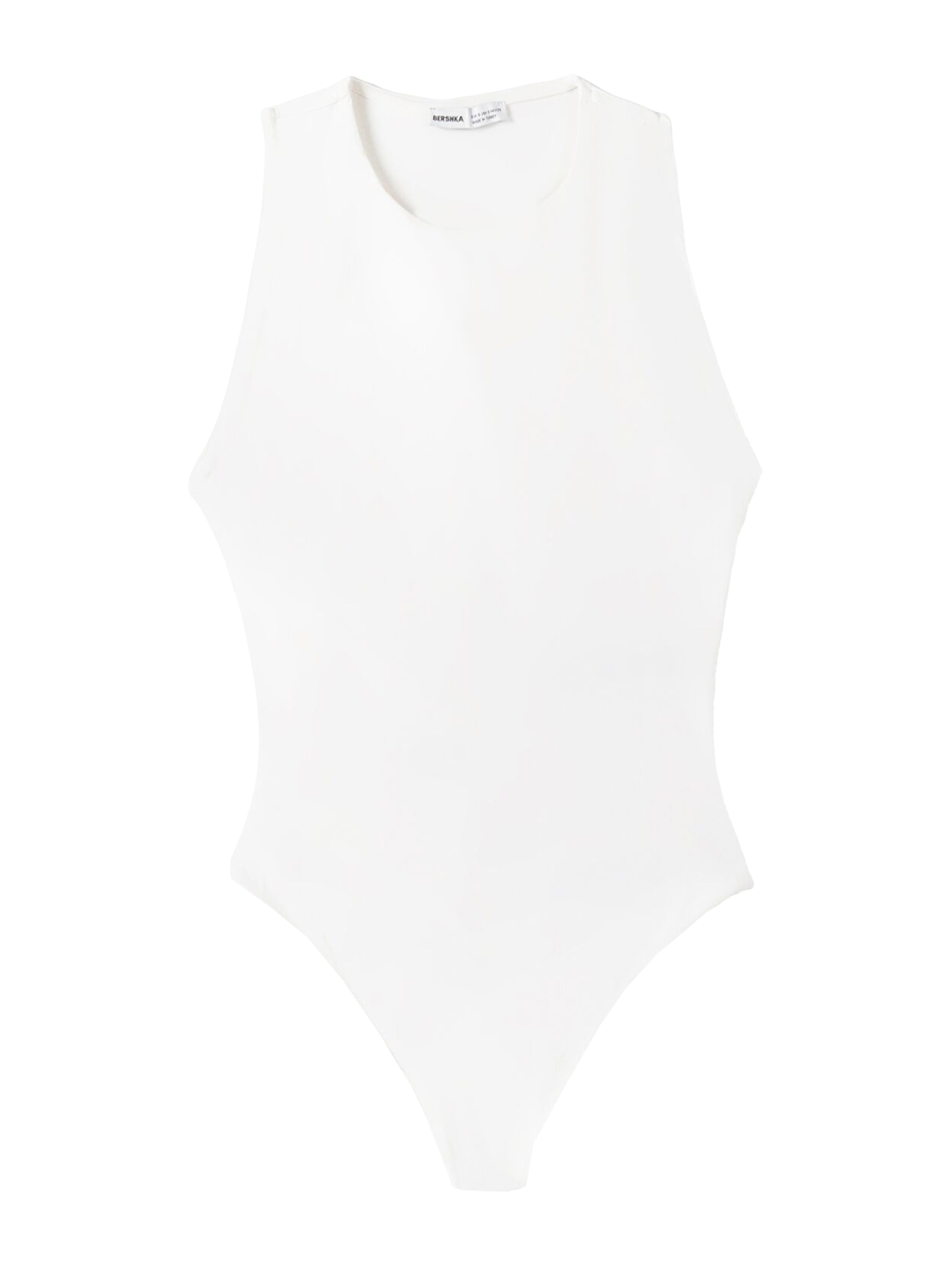 Body a maglietta di Bershka in bianco: frontale