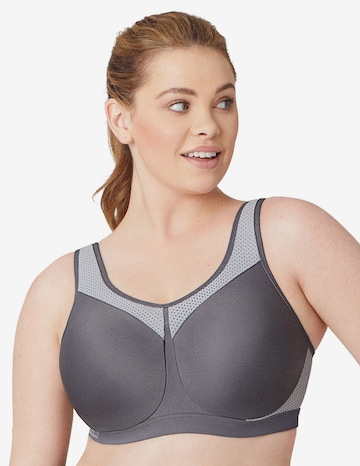 GLAMORISE Bralette Bra in Grey: front