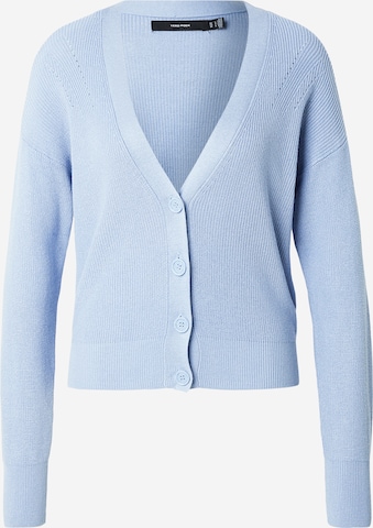 VERO MODA Gebreid vest 'VMNew Lexsun' in Blauw: voorkant