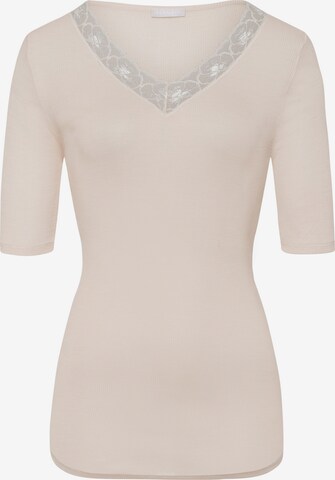 Hanro Undershirt ' Woolen Lace ' in Pink: front