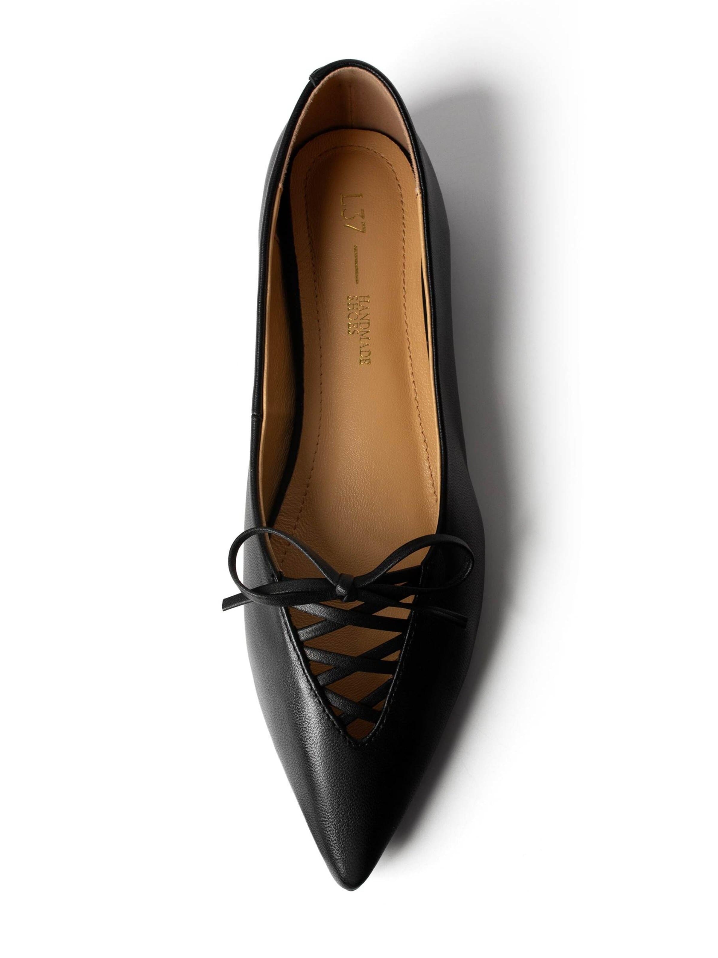 L37 HANDMADE SHOES Ballet Flats 'WAVES BETWEEN US TWO' in Black