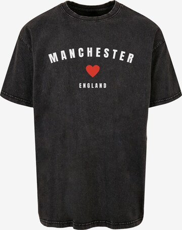 Maglietta 'Manchester X' di Merchcode in nero: frontale