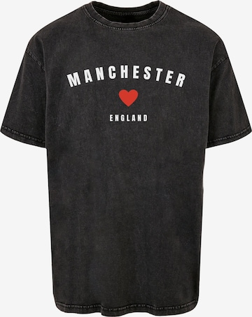 Merchcode Shirt 'Manchester X' in Zwart: voorkant